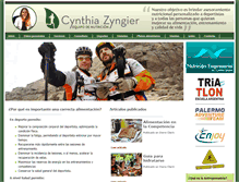 Tablet Screenshot of cynthiazyngier.com.ar